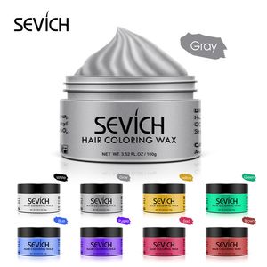 Men Temporary Hair Color Wax Diy Gel Mud One-time Molding Paste Dye Cream Hair Gel For Hair Coloring Styling Silver Grey TSLM1Sc