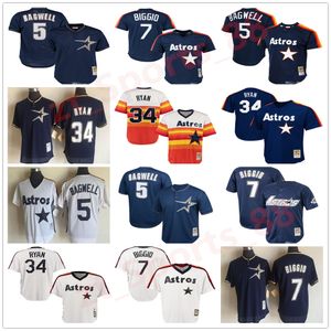 Wholesale knitted jersey for sale - Group buy 7 Craig Biggio Astros Jersey Houston Mens Womens Youth Kids Knit Nolan Ryan Jeff Bagwell Throwback baseball Jerseys