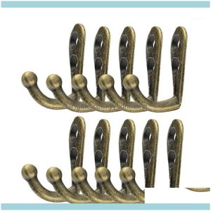 Rails Storage Housekeeping Organization Home & Garden10Pcs Cloth Hangers Vintage Bronze Hook Key Bag Hat Hanger Rustic Robe Wall Hanging Hoo