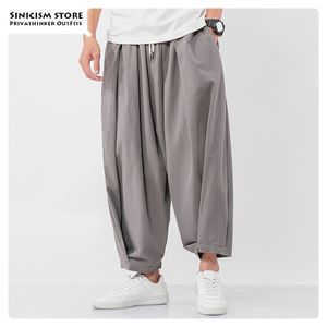 Sincism Store Homens Grandes Calças Estilo Chinês Casual Harem Calças Autumn Cor Sólida Homem Superize Homem Plus Size 5XL 210715