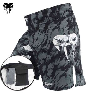 Sotf vuxna giftiga ormkamouflage män kvinnor geometriska boxning tiger muay thailändska shorts kläder slåss sanda mma