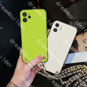 Fashion Telefle Case na iPhone 14 Pro Max plus 13 13pro 13promax 12 12Pro 12PROMAX 11 XSMAX Skórzana skorupa obudowy z Pearl Smycz