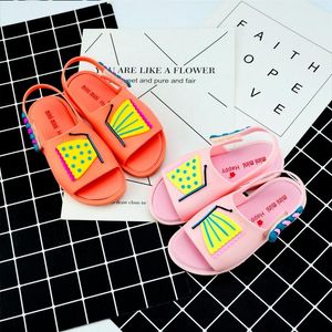 Topuklu Sandles toptan satış-Sandalet Kushyshoo Bebek Kız Ayakkabı Moda Kanca Döngü Toddle Sandles Hızlı Kuru Nefes Işıklı Yumuşak Düz Topuklu Çocuklar Için Slaytlar