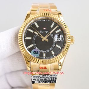 TW K6 Factory CAL Movement Watches mm Sky Dweller Ring Command GMT Month Work k Gold Sapphire Mechanical Automatic Mens Watch Men s Wristwatches