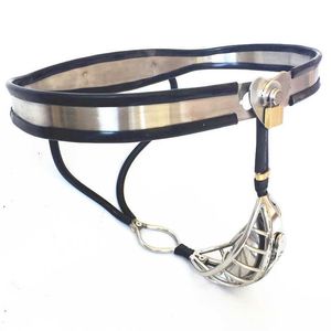 Massage Items Stainless Steel Male Chastity Belt Pants Sexyy Cock Cage BDSM Bondage Metal Restraint Lock Device Sexy Toys For Men Gay