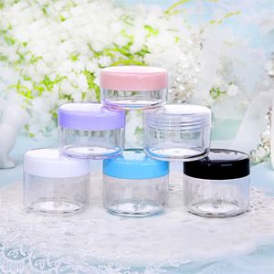 10g 15g 20g Empty Container Bottles Clear Plastic Jar Pot Eyeshadow Makeup Face Cream Lotion Cosmetic Refillable Bottle