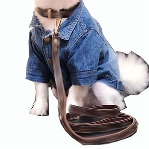 Vintage Drukowane Obroże Pet Smycze Garnitur PU Leather Dog Collar Supplies Corgi Mops Teddy Puppy Akcesoria