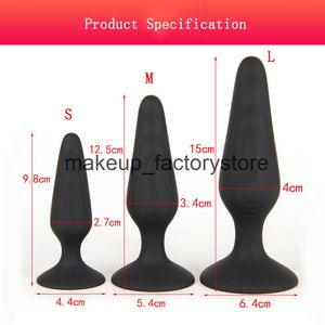 Massagem 3 pcs mini silicone anal plug brinquedos sexuais para iniciantes treinamento realista dildo dildo próstata massgaer anus butt plugs masculino masturbação masculina