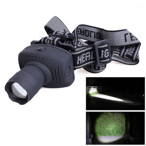 Head Torch Headlight Zoomable Lamp Frontale Lantern High Bright Justerbar Headlamp 3-Mode Light för klättring strålkastare