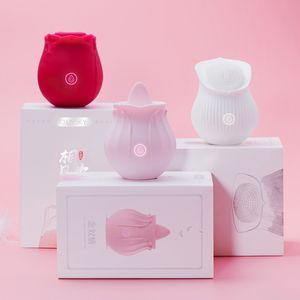 20st stil mode kvinnor kroppsmassager rosa blomma klitoris sucker dildo vibrator sexleksaker tunga borst nippel stimulator blowjob fitta