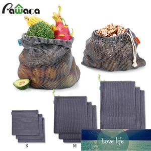 Cestas de armazenamento 9 pcs reutilizáveis ​​produtos sacos de algodão malha saco de compras conjunto orgânico eco amigável lavável para legumes de frutas