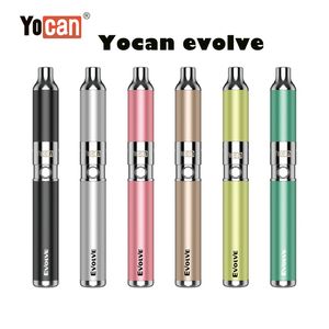 Authentic Yocan Evolve Kit Wax Vaporizer Quartz Dual Coil Vape Pen E Cigarette Kits With Spare QDC Dab 100% Real