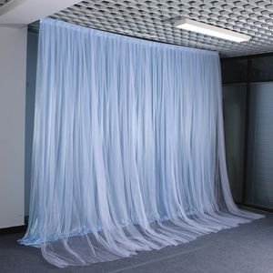Wholesale wedding backdrops drapes resale online - Party Wedding Backdrop Drapes Panels Hanging Curtains silk cloth with Yarn Stage Photo Events DIY Decoration Textiles