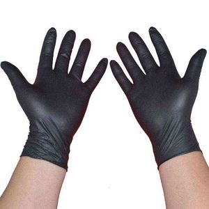 Disposable Gloves 10pcs Rubber for Household Food, Oil and Acid Alkali Resistant Work Non-slip