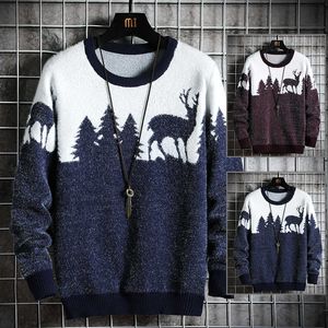 2020 New Men's Sweater Quente Estilo Trendy Sweater Theme Christmas Slight Sweater Bonita Homens Homens Multicolor Opcional Y0907