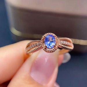 Cluster Rings 100% Natural Real Tanzanite Ring And Wedding Engagement For Women 925 Sterling Silver