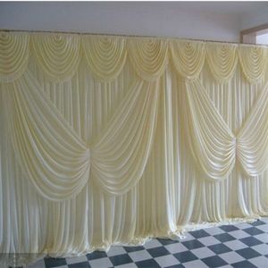 Wholesale butterfly backdrops resale online - 10ft ft ice silk White Color backdrop Curtains with butterfly swag Wedding Drapes wedding centerpieces party props