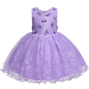 Meninas bebê crianças vestidos para meninas vestido de festa verão gaze elegante crianças princesa meninas vestido de casamento vestido infantil q0716