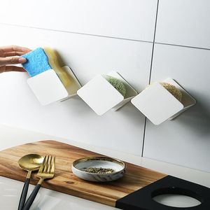 Organização de armazenamento de cozinha prateleiras de drenagem duráveis ​​para bancadas toalhas de pano pano esponja TS3 Scouring Pad Pad Wall