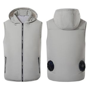 Summer Fan Equipped Clothing UV Resistant Cooling Vest For Men 5V USB Powered Air Conditioned Coat Summer Cooling Sleeveless 211119