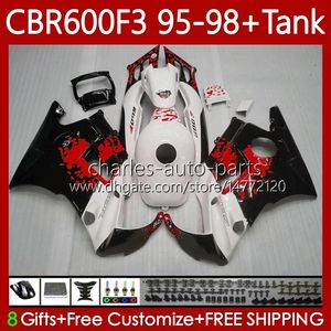Body Kit For HONDA Bodywork Graffiti red CBR600F3 600CC 600FS 64No.200 CBR 600 600F3 95-98 CBR600 F3 FS CC 97 98 95 96 CBR600FS CBR600-F3 1997 1998 1995 1996 Fairing +Tank