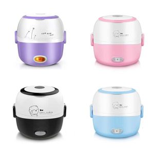 Lunch Box Heated Food Containers 110v 220v Electric Box Lunch Purple Container for Food Stainless Steel Bento Box SH190928
