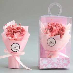 Dekorativa torkade blommor med presentförpackning Mini blommabukett för bröllops jul Valentinsdag Thanksgiving