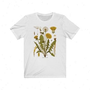 SunFiz HJN Dandelion Vintage Toppar Botanisk Vandring Skriv ut Tee