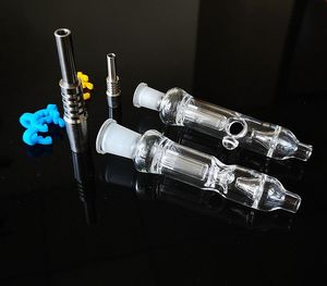 Mini NC Kit Hookahs Smoke Rig Rig Rig Rigs com Ponta de Quartzo Titânio Titânio Bondos de Prego Mão Tubos de Água 10mm 14mm Conjunto Néctar Collector Kits NC12