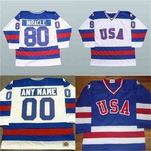 Thr 1980 Miracle On Ice Hockey Jerseys 15 Mark Wells 24 Rob McClanahan 28 John Harrington Maglia da hockey da uomo 100% cucita Team USA