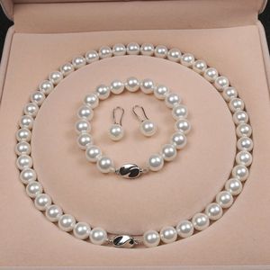 Conjuntos De Colar Baratos venda por atacado-Moda coreana digna requintado jóias conjunto barato cores mm branco natural frhwater pérola colar para mulheres
