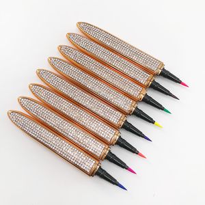 Pink Green Eyeliner Super Sticky Color Adhesive Eyelashes Glue Pen Diamond Liquid Eye Liner