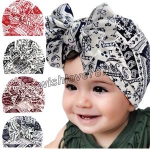 Moda Baskı Çocuklar Türban Başörtüsü Caps Müslüman Bebek Wrap Kafa Hindistan Şapkalar Erkek Kız Yumuşak Headtie Bonnet 1-4 yaşında