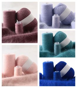 50 г / набор длинные плюшевые норки кашемировой пряжа тонкое качество ручной вязать нить для женщин кардиган шарф подходящих цветов MANG