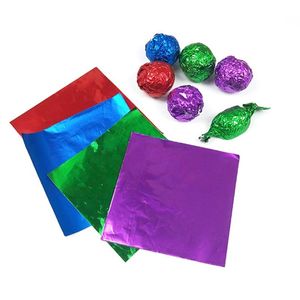 Presentförpackning st cm Aluminiumfolier Choklad Candy Wrapping Papper Mat Förpackning Inredning Färgglada Party Födelsedag Wrapper Boxes