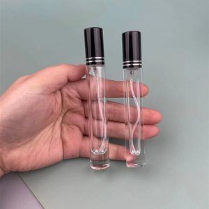 Garrafa de perfume de vidro quadrado / redonda garrafas recarregáveis ​​Recipiente de viagem portátil Transparente Atomizador Esvazia Spray Frasco