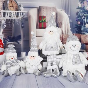 Feliz Natal enfeites bonecas Santa Claus Snowman Brinquedos Árvore de Natal Enfeites Ano Decorações 2022 Navidad Presente 211104