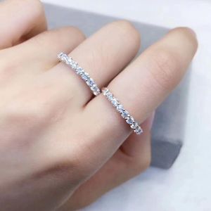 Poetry Of Jew Store Round Rose Gold Luxury Moissanite Weding Ring for Women