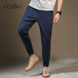 Gersri New Models High-end Quality Trousers Thin Men's Jeans Four Seasons Casual Pants Overalls Ninth Pants Male Plus Size Pants X0621