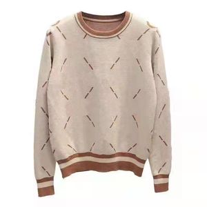 Designer-Pullover, klassisches, lässiges Strickhemd, Buchstabendruck, V-Ausschnitt, Herbst- und Wintermode, Damenpullover, Kragen, Luxuskleidung, Damenpullover, Mantel