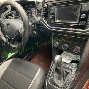 Para Volkswagen T-Roc 2018-2020 Interior Central Control Painel Porta da porta 3D/5D Adesivos de fibra de carbono Decalques de estilo de estilo de carro