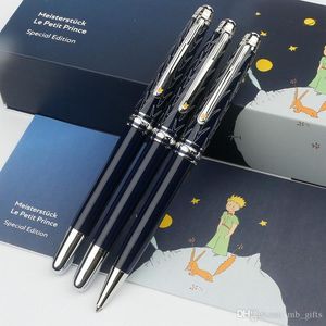 Продвижение Le Petit Rollerball Ballpoint Pen Silver Metal Cap с глубоким синим драгоценным смолым бочонками ручки