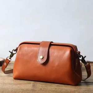 Torby w talii Retro Mini Ramię Dla Kobiet Crossbody Torba Casual Multi Kieszonkowy Portfel Skórzany Torebka Cylindryczne Tote Messenger Prezent