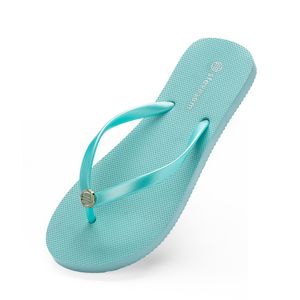 2021 Sommar Flip Flops Kvinnor Flat med Seaside Glazed Blue Beach Tofflor Non-Slip Sand Grå Guld Vit Utländsk handel Fifty