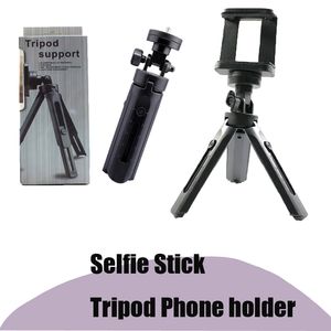 Portable Tripod Phone Holder Justerbar Stativ Universal Bracket 360 grader Roterbar Anti-Shake Stable Ta bilder Selfie Stick Flexibel för alla Smartphones