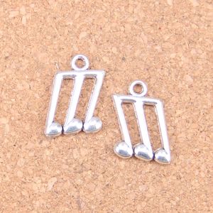 109pcs Antique Silver Bronze Plated musical note Charms Pendant DIY Necklace Bracelet Bangle Findings 18*14mm