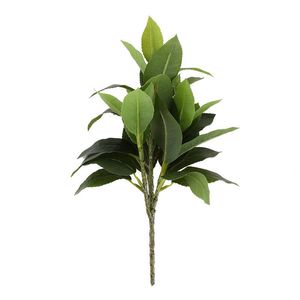 Dekorativa Blommor Kransar 33cm Fake Mint Leafs Små Konstgjorda Växter Silk Osmanthus Leaves Branch Desktop Tree False Plant för Home Gar