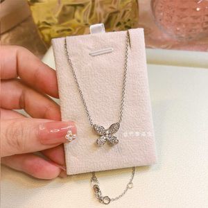 Designer Fashion Necklace GE Full Diamond Butterfly Nieuwe Silver Platinum Sleutelbeen Ketting Wit Moonlight High Set Sieraden
