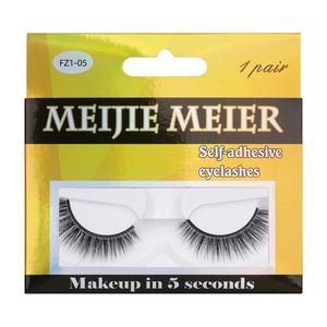 Soft Light Natural Longo Auto-Adesivo Falso Cílios Sem Magnéticos Eyeliner Livre Eyelashes Eyelashes Maquiagem Fácil de Vestir 5 Modelos DHL GRÁTIS