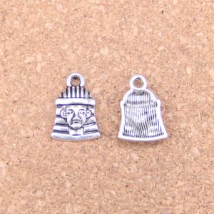 150pcs Antique Silver Bronze Plated egyptian king tut Charms Pendant DIY Necklace Bracelet Bangle Findings 16*11mm